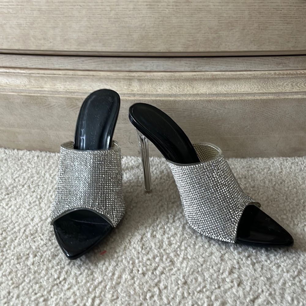 Bling pointy high heels